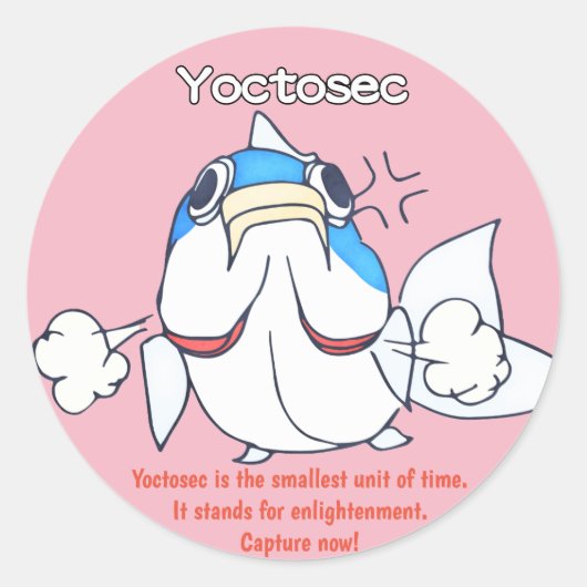 Yoctosec Verlichtingsvis Ronde Sticker (Voorkant)