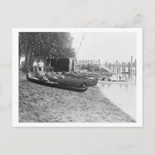 Yocum Canoe House, Arlington Beach Park Briefkaart (Voorkant)