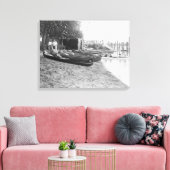 Yocum Canoe House, Arlington Beach Park Canvas Afdruk (Insitu (Woonkamer))