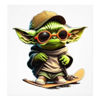 Yoda Skate Foto Afdruk