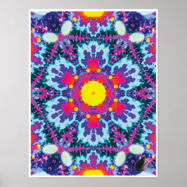 Yodel Kinetic Collage Kaleidoscope Poster