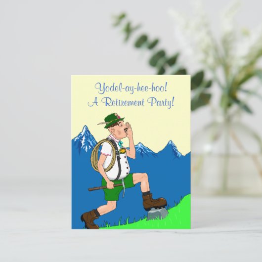 Yodeler Yodeling Announouncing Uitnodiging (Staand voorkant)