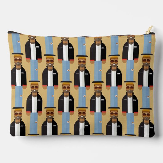 Yog – Patterned Zipper Accessory Pouch Etui (Achterkant)