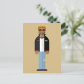 Yog – Retro Pop Icon Postcard Feestdagenkaart (Staand voorkant)