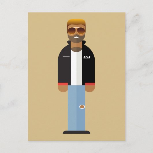 Yog – Retro Pop Icon Postcard Feestdagenkaart (Voorkant)