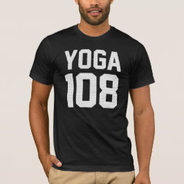 YOGA 108 - white print T-shirt