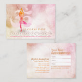 YOGA 10-klasse Pass Appointment Meditation Pose Om Afsprakenkaartje (Voorkant / Achterkant)