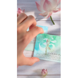 YOGA 10-klasse Pass Appointment Meditation Pose Om Afsprakenkaartje