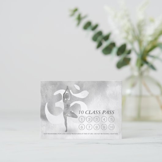 YOGA 10-klasse Pass Appointment Meditation Pose Om Klantenkaartje (Staand voorkant)