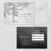 YOGA 10-klasse Pass Appointment Meditation Pose Om Klantenkaartje (Voorkant / Achterkant)