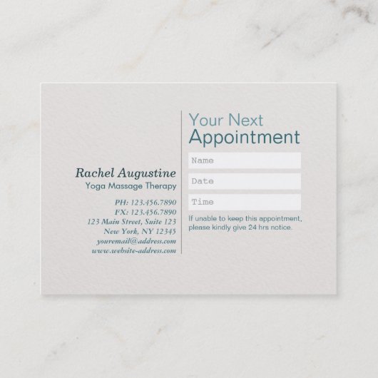 YOGA 10-klasse Pass Appointment Meditation Pose Om Klantenkaartje (Achterkant)