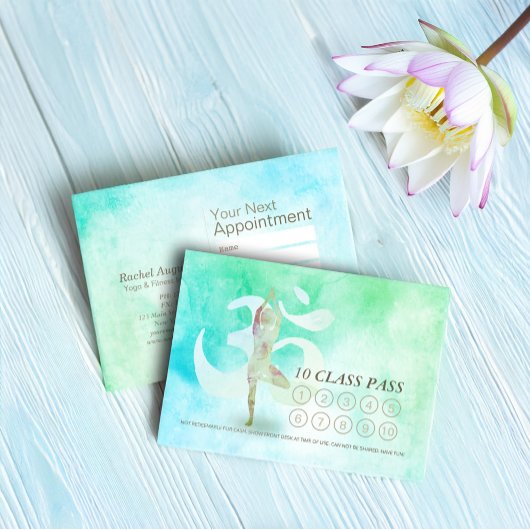 YOGA 10-klasse Pass Appointment Meditation Pose Om Klantenkaartje