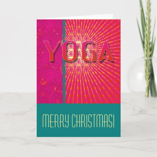 Yoga 1 - Kaart, groet, blank, seizoen Feestdagen Kaart (Voorkant)