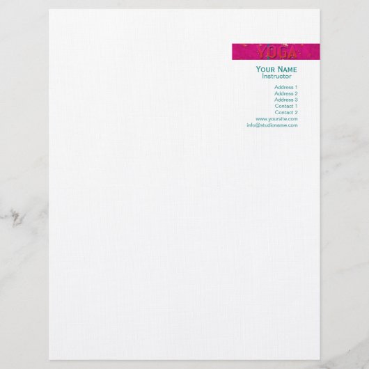 Yoga 1 - Letterhead Briefhoofd Ontwerp (Voorkant)