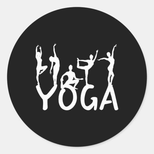Yoga _2 ronde sticker (Voorkant)