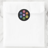 Yoga - 7 Chakra's Energie Ronde Sticker (Tas)