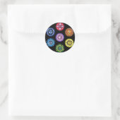 Yoga - 7 Chakra's Energie Ronde Sticker (Tas)