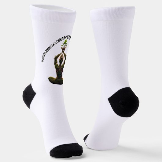 Yoga Aangepaste Duurzame Premium Crew Sok (Gebogen)