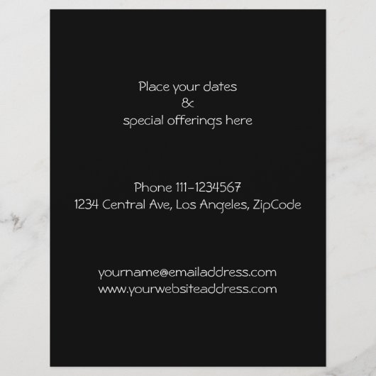 YOGA Aangepaste Flyer (Achterkant)