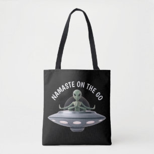 Yoga Alien Tote Bag