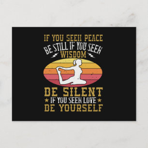 Yoga - Als u vrede wilt, blijft dat Briefkaart