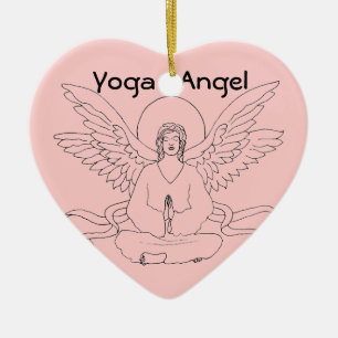 Yoga Angel Keramisch Ornament