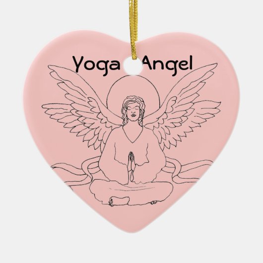 Yoga Angel Keramisch Ornament (Voorkant)