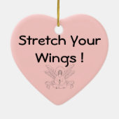 Yoga Angel Keramisch Ornament (Achterkant)