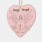 Yoga Angel Keramisch Ornament (Links)