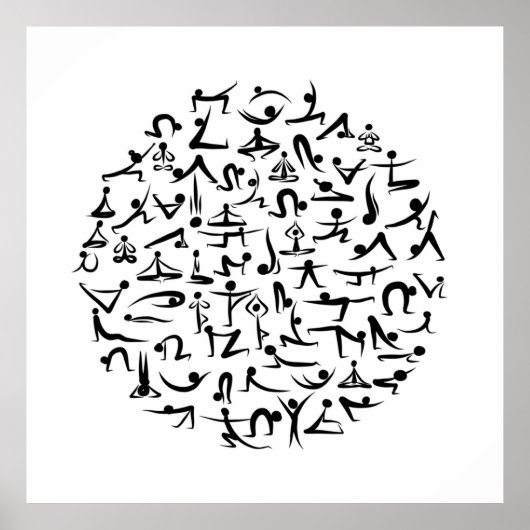 Yoga asana collectie poster (Voorkant)