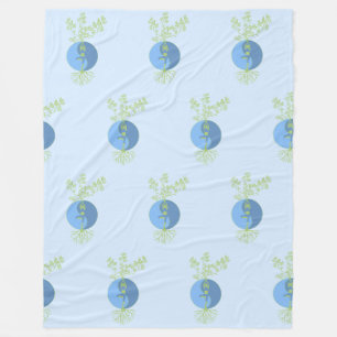 Yoga Asana - De Boom Vrikshasana - Yin Yang 3 Fleece Deken