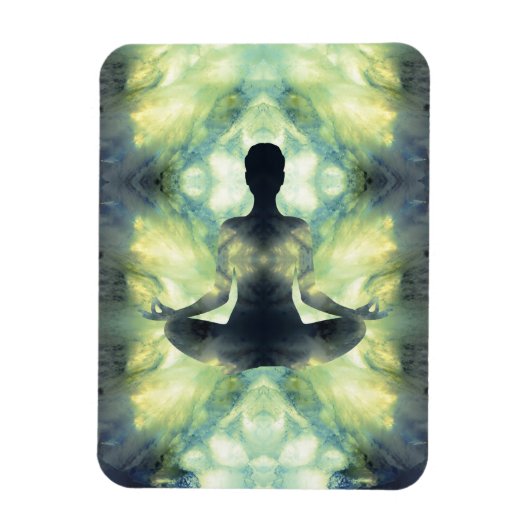 Yoga Asana in doorschijnende agaat Magneet (Verticaal)