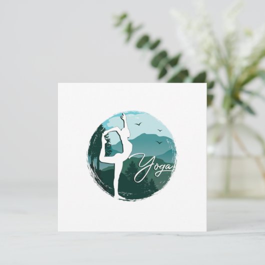 Yoga Asana Natuur Spirituele Meditatie Boeddhisme  Kaart (Staand voorkant)