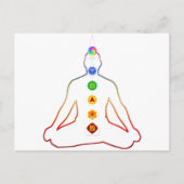 Yoga Asana Siddhasana Pose met 7 Chakras Briefkaart (Voorkant)