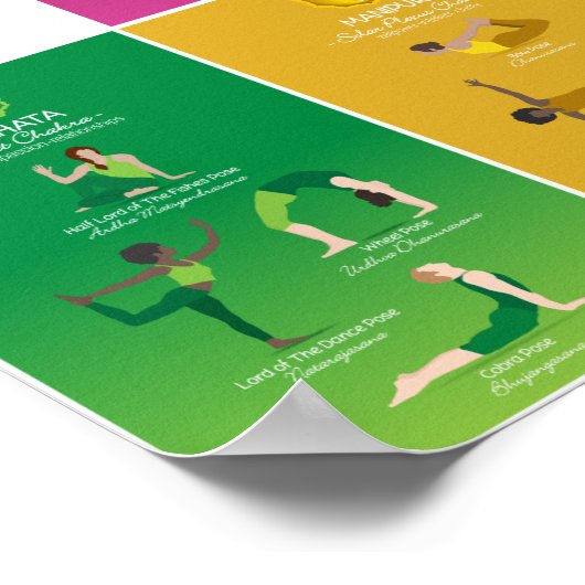 Yoga Asanas Chakra Poses Chart - 83L Poster (Hoek)