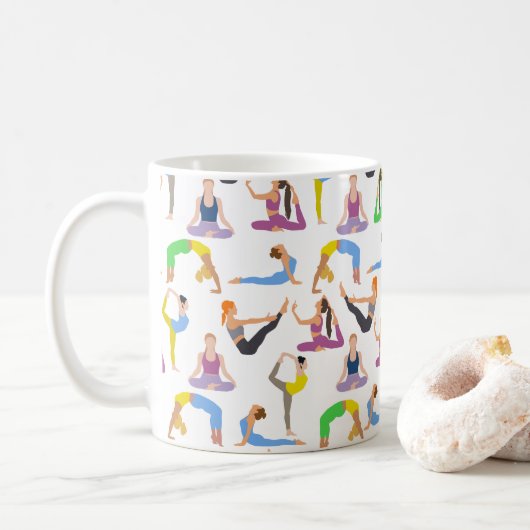 Yoga Asanas Tea Mok (Met donut)