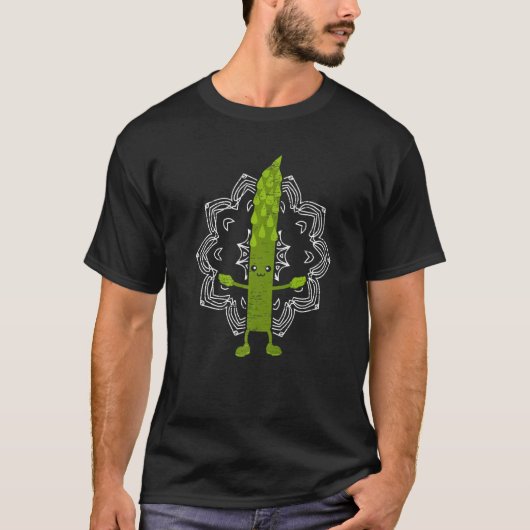 Yoga Asparagus Garden Vegetable Vegetarian Vegan T-shirt (Voorkant)