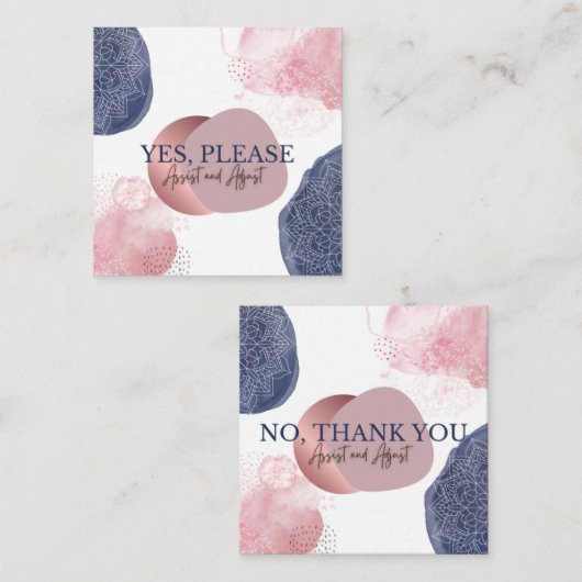 Yoga Assist Kaarten Vierkante Visitekaartje (Voorkant / Achterkant)