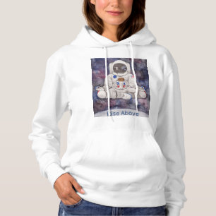 Yoga Astronaut Custom Text Line Warm Sweatshirt