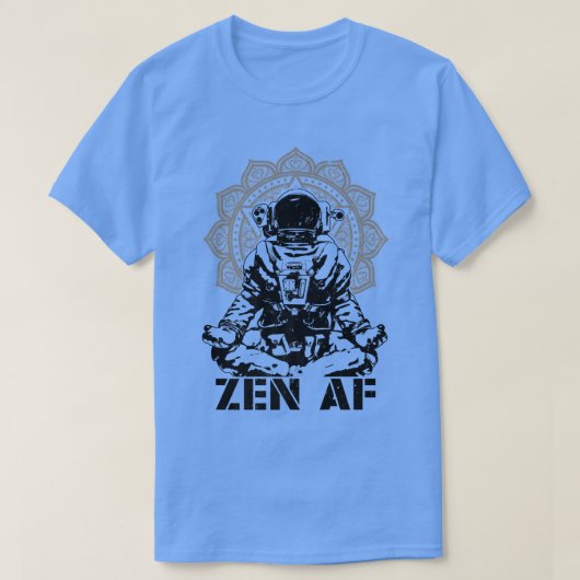 Yoga Astronaut Zen AF Funny Mandala Meditation T-shirt (Design voorkant)