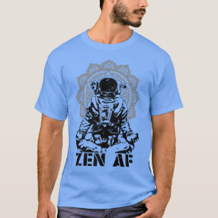 Yoga Astronaut Zen AF Funny Mandala Meditation T-shirt
