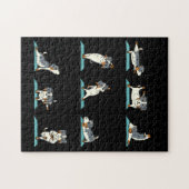 Yoga Australian Shepherd Dog Funny Jig Saw Puzzle Legpuzzel (Horizontaal)