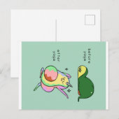 Yoga avocado | Vrijgave vakantie Feestdagenkaart (Voorkant / Achterkant)