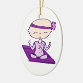 Yoga babe keramisch ornament (Links)
