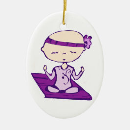 Yoga babe keramisch ornament