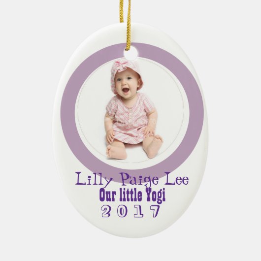 Yoga babe keramisch ornament (Achterkant)