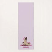 Yoga Badass Workout Kitty Cat Custom Name Yoga Mat (Achterkant)