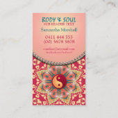 Yoga Balance Bohemian Flower YinYang Visitekaartje (Achterkant)