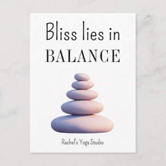 Yoga Balans Geluksquote Inspirerend Briefkaart