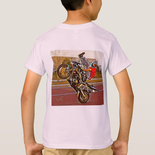 Yoga Basic Ringer T-Shirt motorfiets (Achterkant)